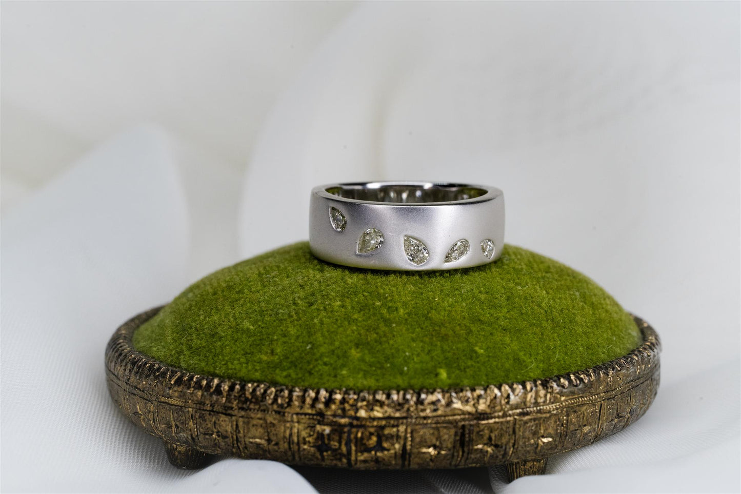 Scattered Pear Diamond Band