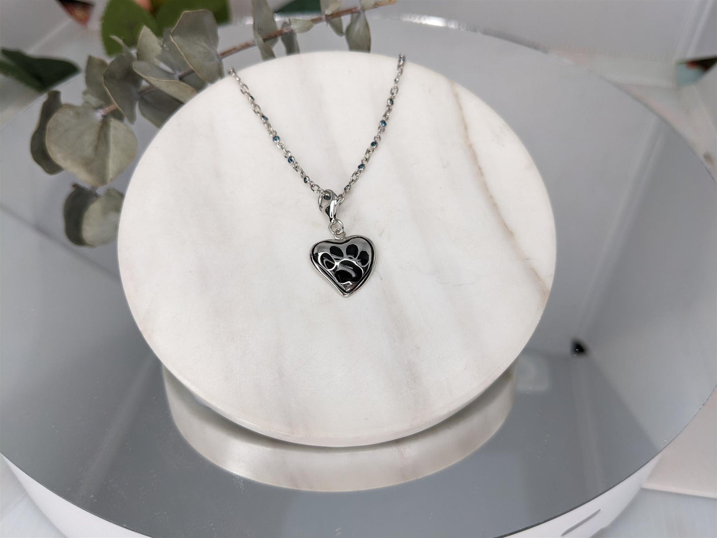 Heart Paw Print Pendent