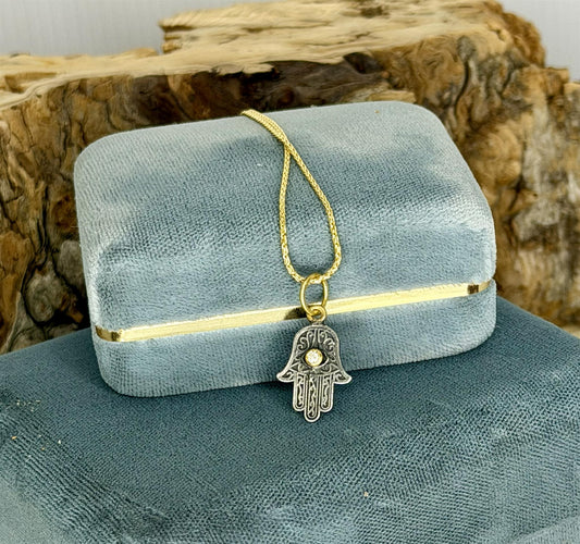 24K Gold Hamsa pendant